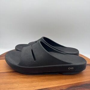 OOFOS OOahh Comfort Sandal Black Mens 11 Womens 13 Walking Slides